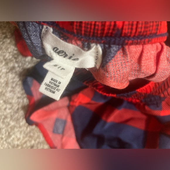 NWOT - Aerie Red and Black Plaid Pajama Shorts - Picture 2 of 10
